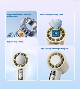 Hot Bán Tốc Độ Cao Làm Mát Mini USB Fan Hiển Thị Kỹ Thuật Số 3000MAh Xách Tay Có Thể Sạc Lại Cầm Tay Turbo Fan - Product Image 2
