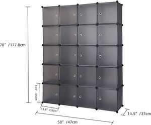 Garde-robe bricolage en plastique pour enfants armoire pliante armoire pour bébé armoire pour enfants meubles modernes multifonctions - Product Image 6