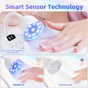 6 LED 360 Degree Touch Sensor Nail Lamp USB <b>Storage</b> Gel Polish Curing Light Manicure Salon Drying Nail Art Compact Dryer <b>Tool</b> - Product Image 3