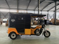 Motocicleta de Tres Ruedas de 200 CC con Cabina Cerrada de Lona, Impermeable y Resistente al Viento, Triciclo Motorizado para Transporte de Pasajeros
