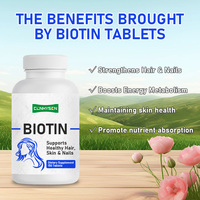 Comprimés de biotine de qualité supérieure, best-sellers, avec extrait de biotine, favorisent la force normale des cheveux, leur brillance et l'hydratation de la peau.