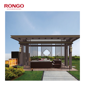 Pérgola de Aluminio de Estilo Chino Hecha a Mano y Personalizada, con Recubrimiento en Polvo e Impermeable, para Experiencias Culturales en el Jardín - Product Image 2