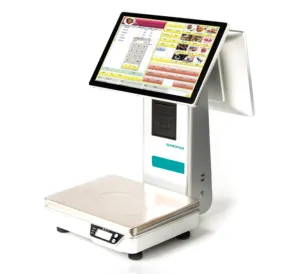 Système de commande pour supermarché Snack Fruit Shop Caisse enregistreuse de paiement dans un terminal POS avec imprimante pour balance