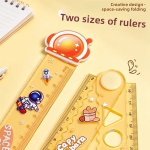Righello Pieghevole in Plastica a Forma di Cartone Animato 15cm per Studenti delle Scuole Elementari - Strumento per Disegno e Misurazione - Product Image 5