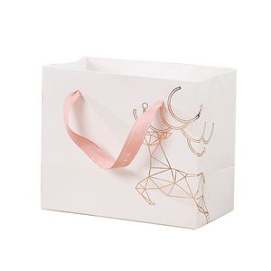 Luxury Reusable Handmade DIY Merchandise Wedding Gift Bag Black Shopping Bag - Product Image 1