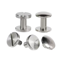Vis Chicago en laiton massif, rivets de fixation à tête plate et ronde pour boucles de ceinture en cuir, fabricants de rivets en Chine
