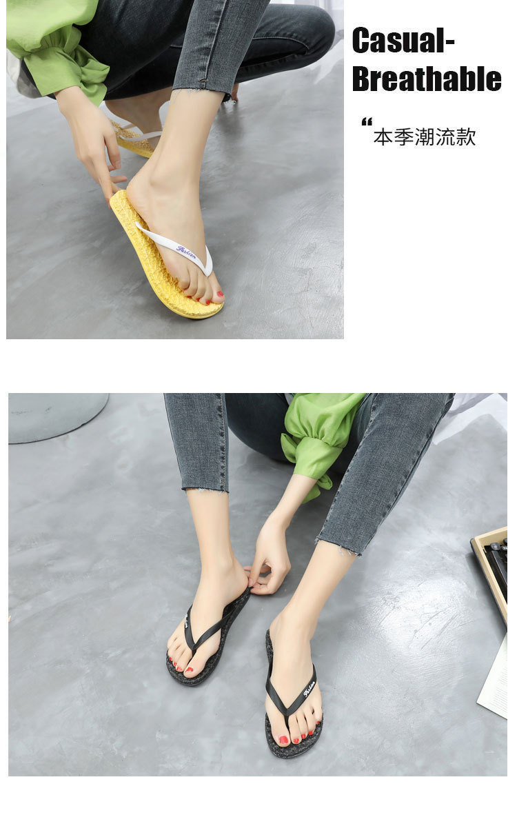 Girls Flower Flip Flops EVA Massage Slippers Sandals for Women Summer Beach Shoes