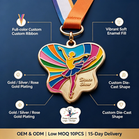 Médaille de gymnastique en métal plaqué or 2025 Noble Manufacturer, avec logo personnalisé, pour le Nouvel An chinois, trophée sportif, récompenses, artisanat vierge