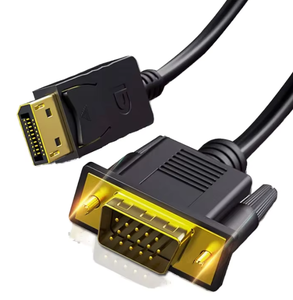 อะแดปเตอร์ VGA DisplayPort 6FT 1.8M 1080P 15pin DP ตัวผู้ DP ชุบทองสีดำสาย VGA ตัวผู้5มม. ตัวแปลง HD แบบถักเปียด้านนอก - Product Image 6