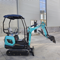 Mini-excavatrice de 1,2 tonne fabriquée en Chine, moteur/pompe haute efficacité, garantie 1 an, mini-pelleuse à vendre