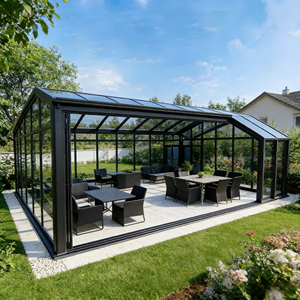 Terraza Móvil Retráctil de Aluminio, Sala Exterior Móvil de Aleación de Aluminio, Sala de Vidrio Plegable - Product Image 5