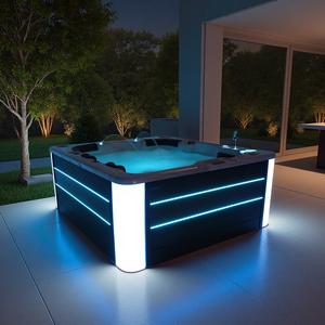 Whirlpool ngoài trời 2.1M New Healthy Hot Bán chi phí-hiệu quả giá <span class=keywords><strong>Spa</strong></span> bồn tắm với ánh sáng & massage nước máy bay phản lực xoáy bồn tắm - Product Image 1