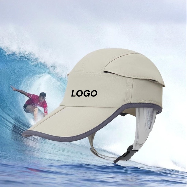 Custom Logo 100% Nylon Waterproof Summer Beach Surf Hat with Side Mesh Outdoor Breathable UV-Protective Baseball Cap