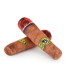 Fabrika toptan köpek oyuncak puro çiğnemek komik gıcırtılı doğum günü hediyeleri sigara medium peluş orta büyük yavru için - Product Image 1