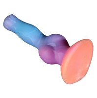 Nuevo Dildo Luminoso para Mujeres, Juguetes Anales, Colorido, Realista, Plug Anal con Forma de Perro