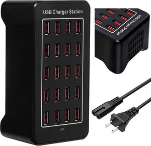 شاحن حائط ذكي بـ 20 منفذ W/20A <span class=keywords><strong>USB</strong></span> متعدد الوظائف PD لشاحن حائط <span class=keywords><strong>USB</strong></span> لسطح المكتب - Product Image 1