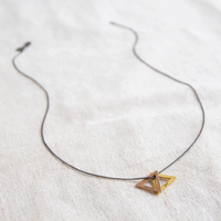 Collier minimaliste en acier inoxydable pour homme, pendentif double triangle, collier vide, logo gravé, cadeau pour la fête des pères, sans rouille