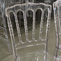 Chaises Chiavari en résine acrylique transparente en gros pour mariages, événements, fêtes, salon et entrée