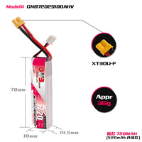 Baterai Lipo Drone GNB 1S 2S 3S 4S 6S 3.8V 7.6V 11.4V 15.2V 22.8V 720mAh 100C/200C TinyHawk untuk Drone FPV Helikopter Pesawat Terbang