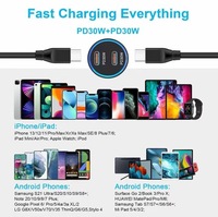 Pengisi Daya Mobil Cepat 60W Double PD Laris Manis dengan Dua Port Tipe-C untuk Ponsel dan Earphone