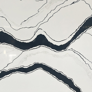 Design moderne pierre de <span class=keywords><strong>Kungfu</strong></span> aspect marbre Jumbo <span class=keywords><strong>Panda</strong></span> modèle 3D capacité de conception quartz blanc grande dalle comptoir de cuisine 5 ans - Product Image 2