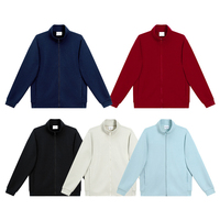 Nouveau Sweat-shirt Décontracté Unisexe en Coton Lourd 380g, Tendance Automne, Col Montant à Double Fermeture Éclair, Style Cardigan Tricoté