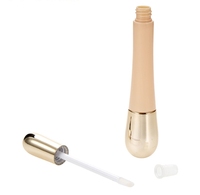 Petit flacon à double embout en ABS pour crème contour des yeux avec brosse, idéal pour l'emballage de liquides cosmétiques