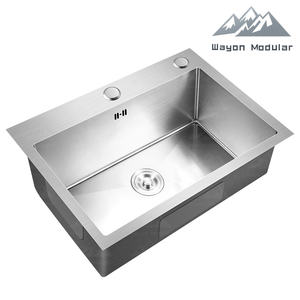 Évier de cuisine Wayon moderne à cuve unique en acier inoxydable, à encastrer, pour projets résidentiels - Product Image 3
