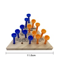 Triangle difficile, un paquet de 12 jeux de chevilles en bois, jeux de chevilles triangulaires en bois