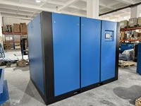 Compresseur d'air à vis portable double étage 132KW 380V VSD 760-955 CFM, lubrification sans huile, économie d'énergie