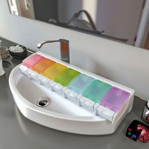New Arrival Weekly Box Plastic Pp <b>7</b> Compartment Pill Holder for Vitamins, <b>Tablets</b> & Supplements - Product Image 4