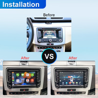 Radio para Auto con Pantalla Táctil, Receptor de Audio para Auto con Navegación GPS, Bluetooth para VW Skoda Seat Golf Passat Jetta, Estéreo para Auto, CarPlay