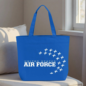 Sac fourre-tout en toile à fermeture éclair personnalisé avec logo, idéal pour les événements aériens, les souvenirs, les cadeaux promotionnels, les salons professionnels et le transport au travail - Product Image 1