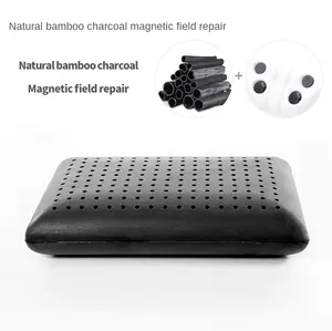 Summer Healthy Rectangle Black Bamboo Charcoal Orthopedic Cervical Bed Sleeping Memory Foam Bamboo Breath Pillow