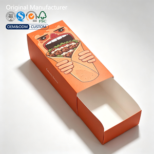 Boîte pliable personnalisée pour hot-dogs et corn-dogs à emporter avec couvercle - Product Image 4