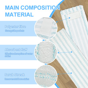 Paños de Microfibra Reutilizables de Alta Calidad <span class=keywords><strong>para</strong></span> Limpieza de Pisos Leifheit, Cubierta <span class=keywords><strong>para</strong></span> Mopa Húmeda y Seca - Product Image 5