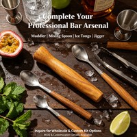 Moulin à glace ergonomique en bois d'acacia, outil de bar professionnel, accessoires de barman pour les boissons