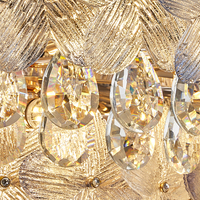 Luminaires modernes Fleur Cristal Verre Ovale Ronde Cuisine Îlot Lustre Salon Suspension LED