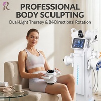 Appareil de remodelage corporel à pression négative avec boule rotative à 360° pour la réduction de la cellulite, doté de 6 poignées à rouleaux