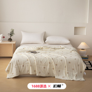 Summer Kids Cooling Blanket 1.5-2 Jin <b>Large</b> Square Reactive Printing Cartoon Print Thin Air Conditioning Blanket - Product Image 2