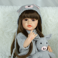 55Cm fille jouets corps entier Silicone vinyle princesse enfant en bas âge Reborn bébé poupées pour fille cadeau réaliste Reborn Bebe poupées