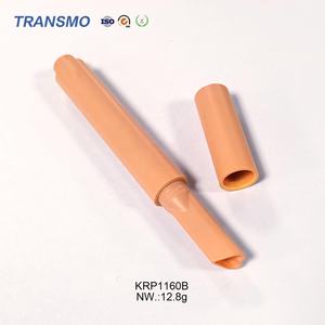 Tubes de rouge à lèvres et contenants de baume à lèvres en forme de cœur avec bouchon à vis et étiquetage, emballage personnalisé sur mesure - Product Image 5