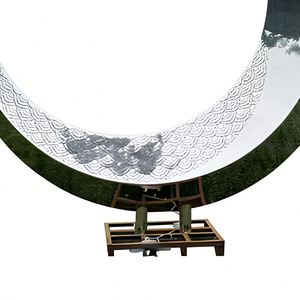 <b>Mirror</b> Polished Stainless Steel Casting Moon Sculpture Customizable Abstract Crescent Statue for <b>Outdoor</b> <b>Garden</b> & Hotel Decor - Product Image 6