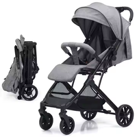 Poussette bébé 3 en 1 de luxe en coton, siège auto pliable, cadre en acier inoxydable léger, roues 360°, capacité de charge de 20 kg