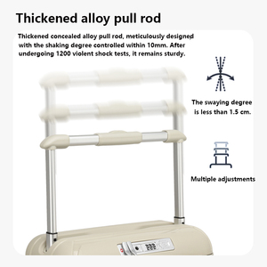 TSAロックとUSBポートハードシェル荷物付き旅行用トロリー荷物20スーツケース - Product Image 6