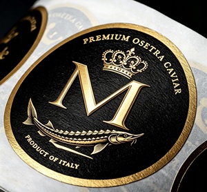 Étiquette personnalisée de luxe imperméable et résistante au froid pour caviar, avec logo imprimé, anti-effraction, pour boîte de conserve et pot de caviar - Product Image 6