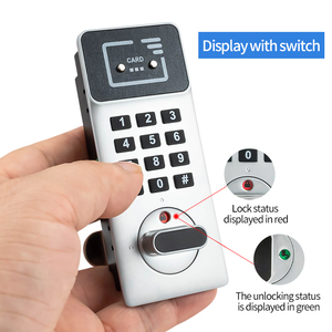 Hot Bán Cao An Ninh Kim Loại Locker Cửa Kết Hợp Khóa Thông Minh Swipe Thẻ & Kỹ Thuật Số Khóa Bộ Nhớ Lưu Trữ Thẻ Thép Cửa - Product Image 4