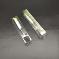 Boîte pliante transparente personnalisée en plastique PET PVC pour emballage sous blister de vaisselle et ustensiles de cuisine avec impression en relief