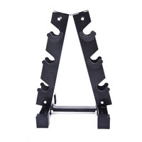Équipement de fitness 3 niveaux support d'haltères vertical stockage Gym maison support d'haltères avec poids