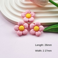 Charm in Resina a Forma di Fiore con Finitura Opaca Ecologica, Cabochon Piatti per Decorazione Fai-da-Te di Custodie per Telefoni, Clip per Scarpe, Fermagli per Capelli e Artigianato
